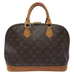 Louis Vuitton Alma Handbag Monogram Canvas Brown Canvas Handbag (Pre-Owned)